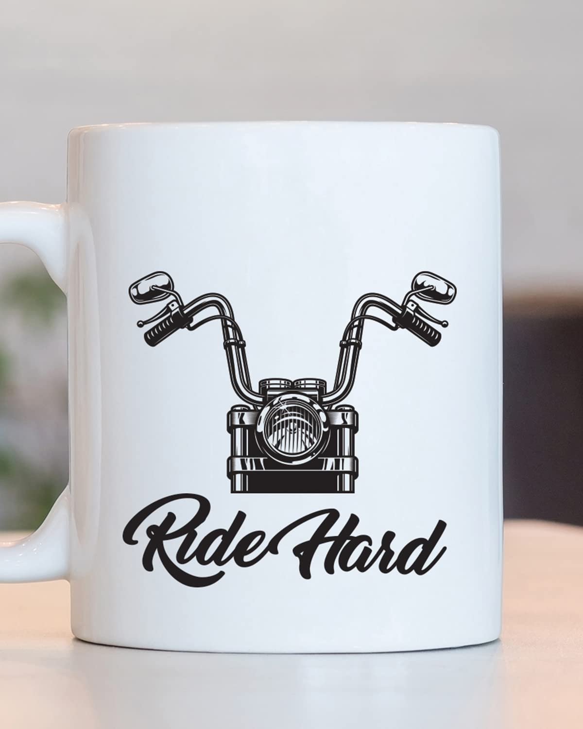 Ride Hard Coffee Mug - Unique Gifts for Bikers, Motorcycle Personalized Mugs, Gifts for Motorcycle Lovers, Bike Quotes Mug for Husband Boyfriend Birthday, Valentine Mugs for Him