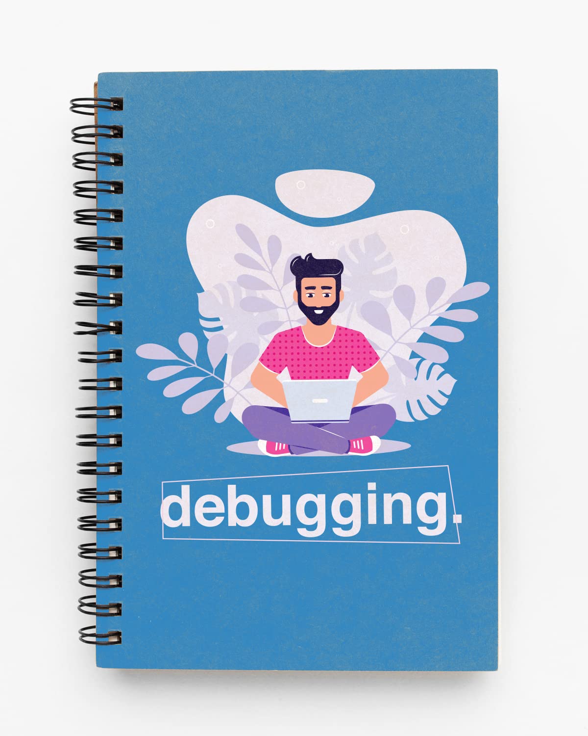 Bearded Man Debugging Spiral Notebook
