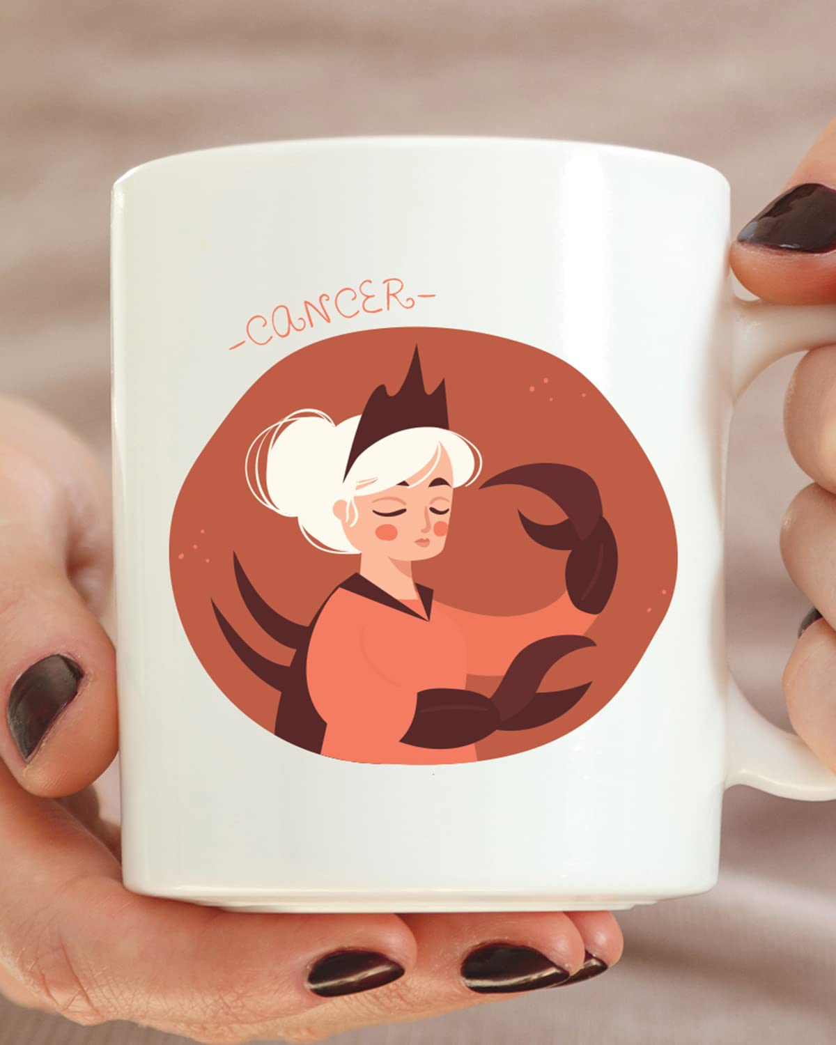 Cancer Coffee Mug - Gift for Friend, Birthday Gift, Birthday Mug, Printed with Zodiac Sign, Zodiac Sign Mugs for Him & Her Ceramic Zodiac Mug, Custom Zodiac Signs