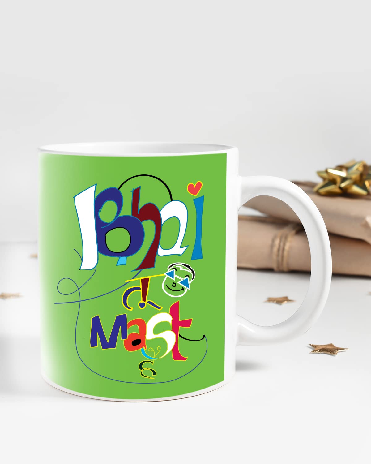 BHAI TU MAST Coffee Mug - Gift for Friend, Birthday Gift, Birthday Mug, Motivational Quotes Mug, Mugs with Funny & Funky Dialogues, Bollywood Mugs, Funny Mugs for Him & Her