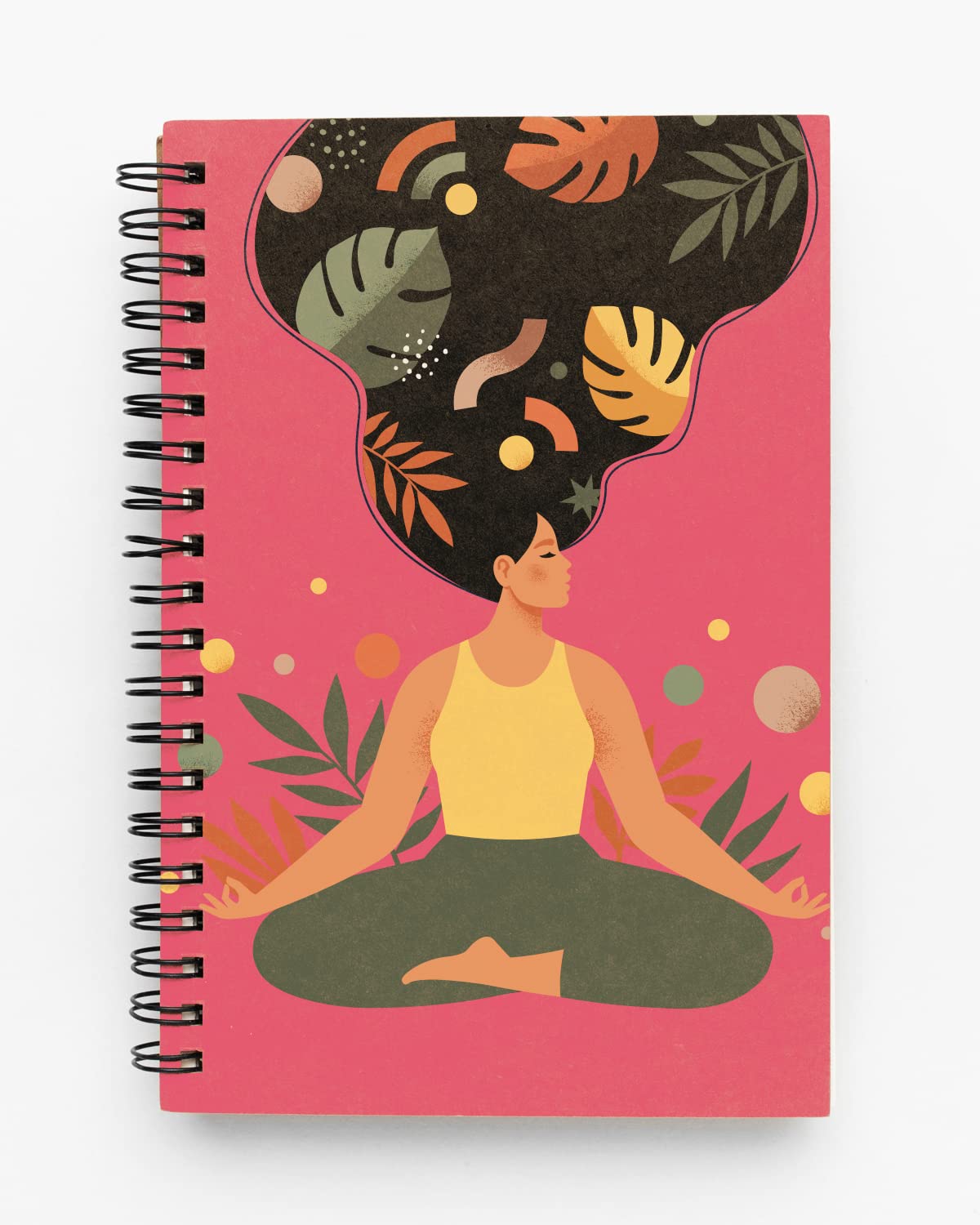 Girl In Meditation Spiral Notebook