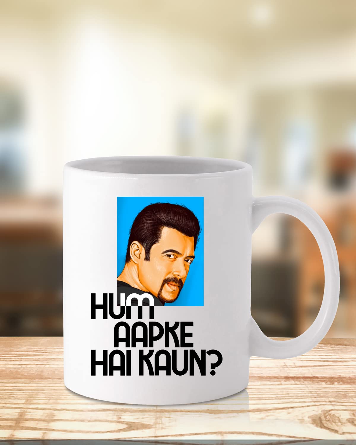 HUM APKE HAIN KAUN Coffee Mug - Gift for Friend, Birthday Gift, Birthday Mug, Motivational Quotes Mug, Mugs with Funny & Funky Dialogues, Bollywood Mugs, Funny Mugs for Him & Her