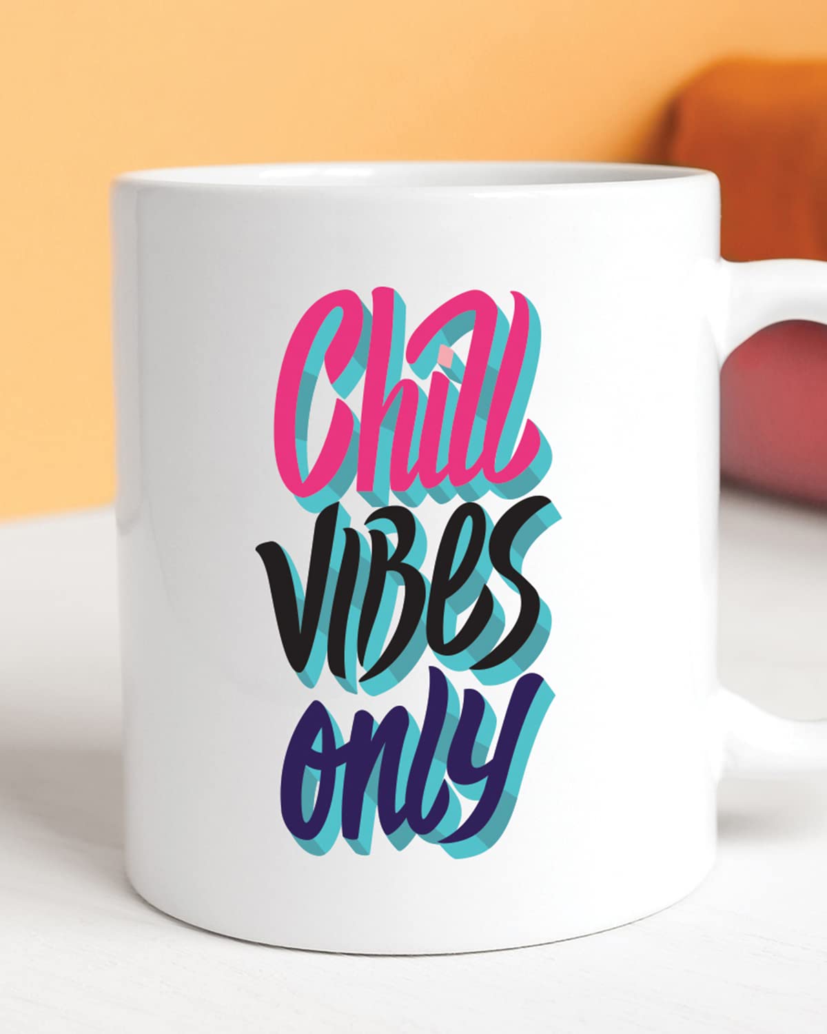 CHILL Vibes ONLY Coffee Mug - Gift for Friend, Birthday Gift, Birthday Mug, Motivational Quotes Mug, Mugs with Funny & Funky Dialogues, Bollywood Mugs, Funny Mugs for Him & Her