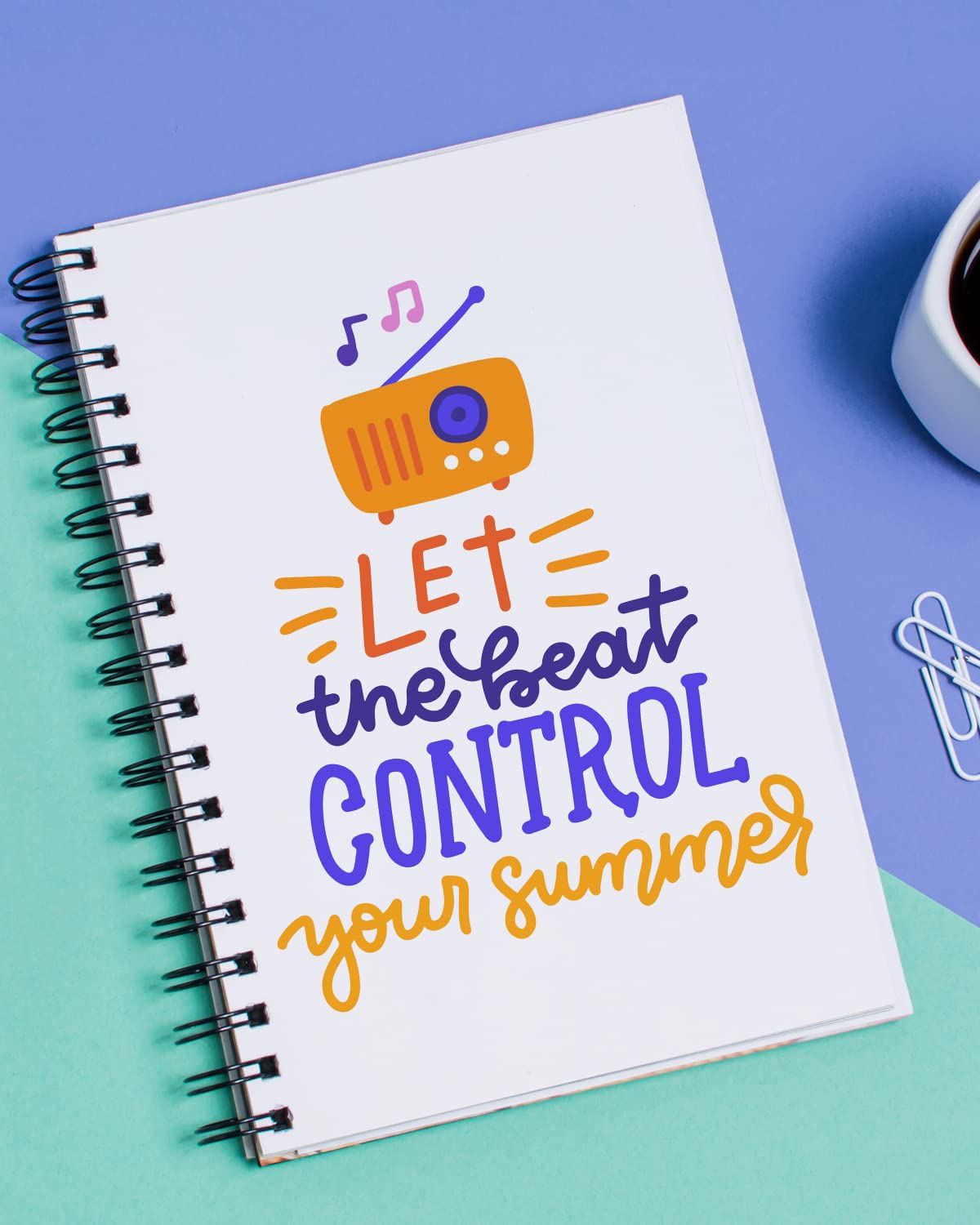 Let The Beat Control Your Summer Spiral Notebook