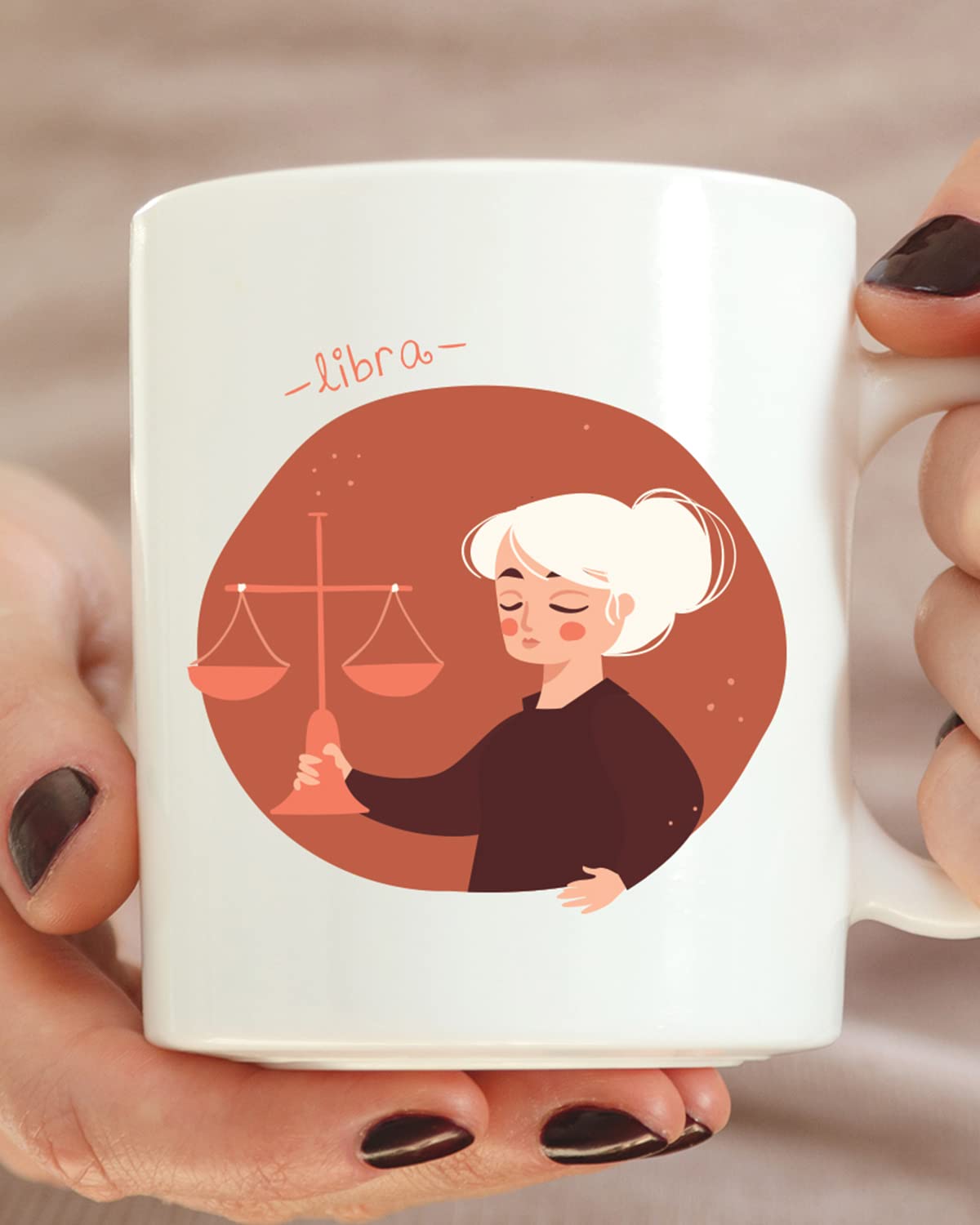 Libra Coffee Mug - Gift for Friend, Birthday Gift, Birthday Mug, Printed with Zodiac Sign, Zodiac Sign Mugs for Him & Her Ceramic Zodiac Mug, Custom Zodiac Signs