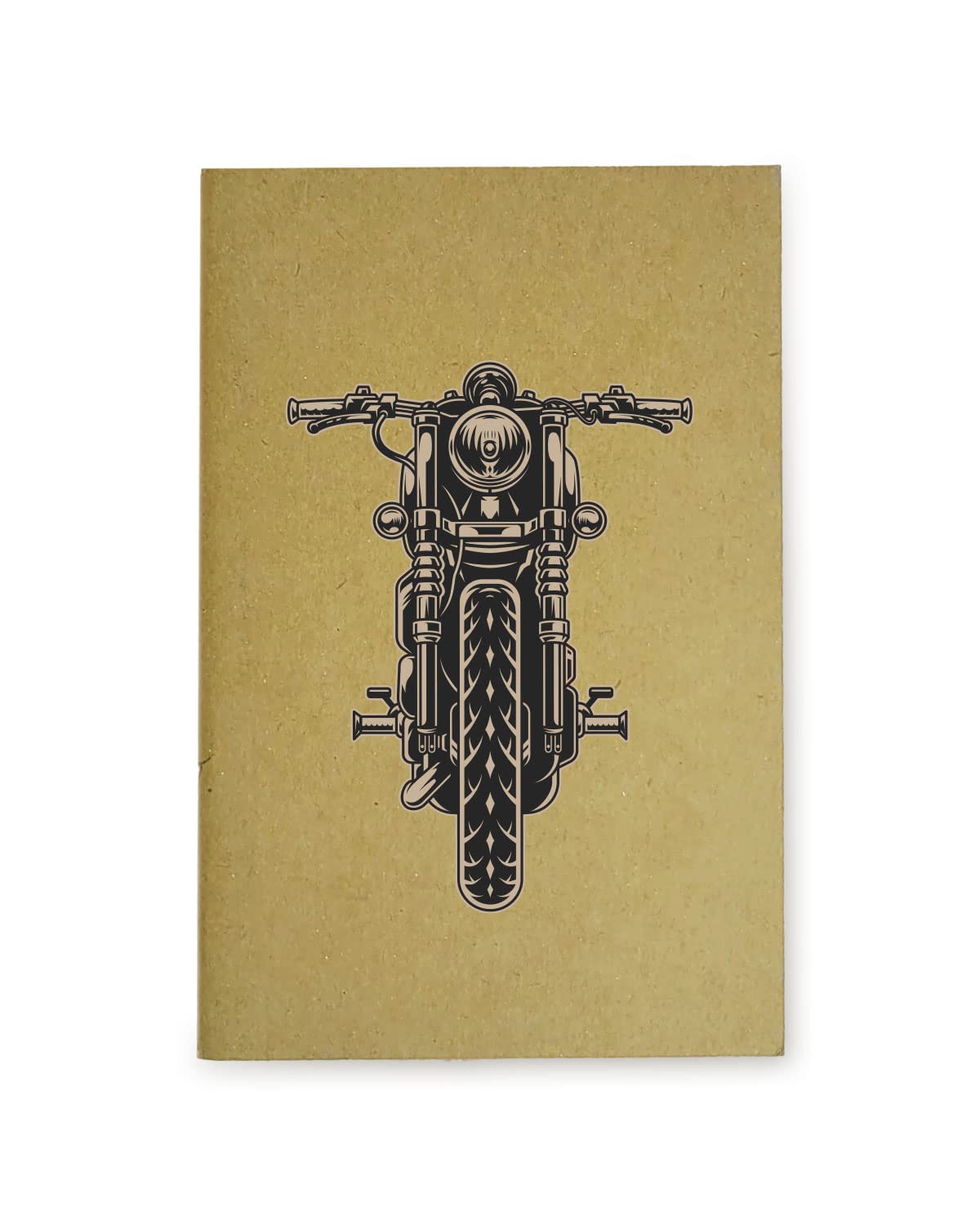 Bikers - Brown A5 Doodle Notebook - Kraft Cover Notebook - A5-300 GSM Kraft Cover - Handmade - Unruled - 80 Pages - Natural Shade Pages 120 GSM - Funny Quotes & Quirky, Funky designs