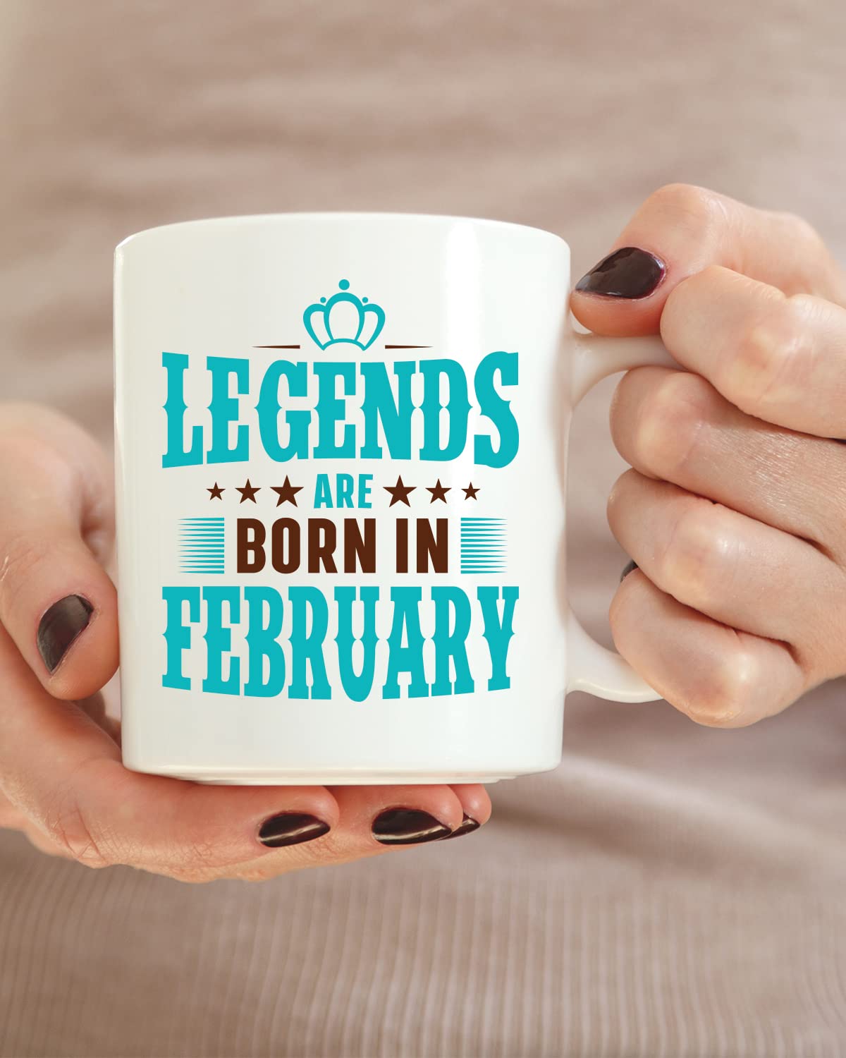 Born in February Coffee Mug - Gift for Friend, Birthday Gift, Birthday Mug, Motivational Quotes Mug, Mugs with Funny & Funky Dialogues, Bollywood Mugs, Funny Mugs for Him & Her