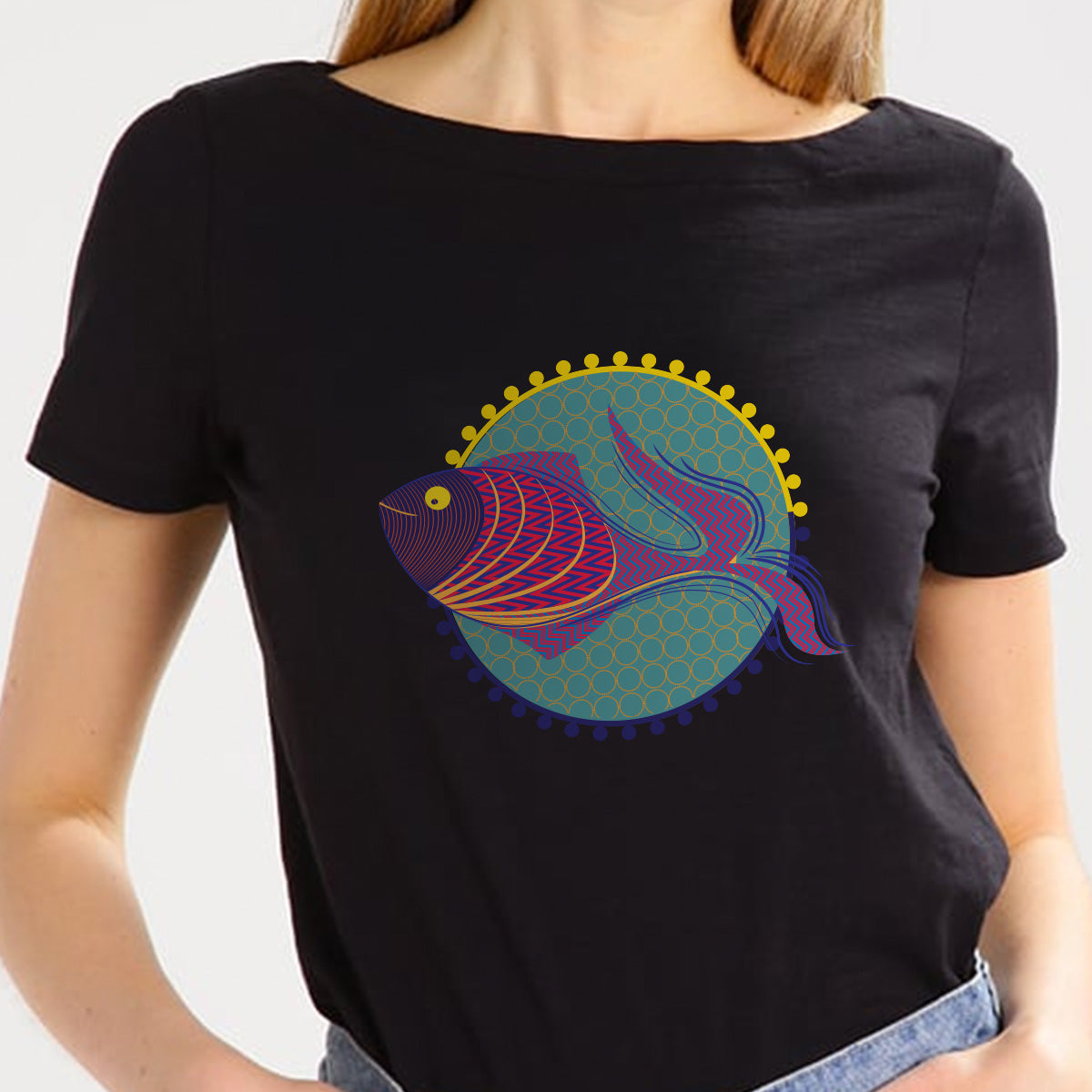 The Pretty Fish Black T- Shirt