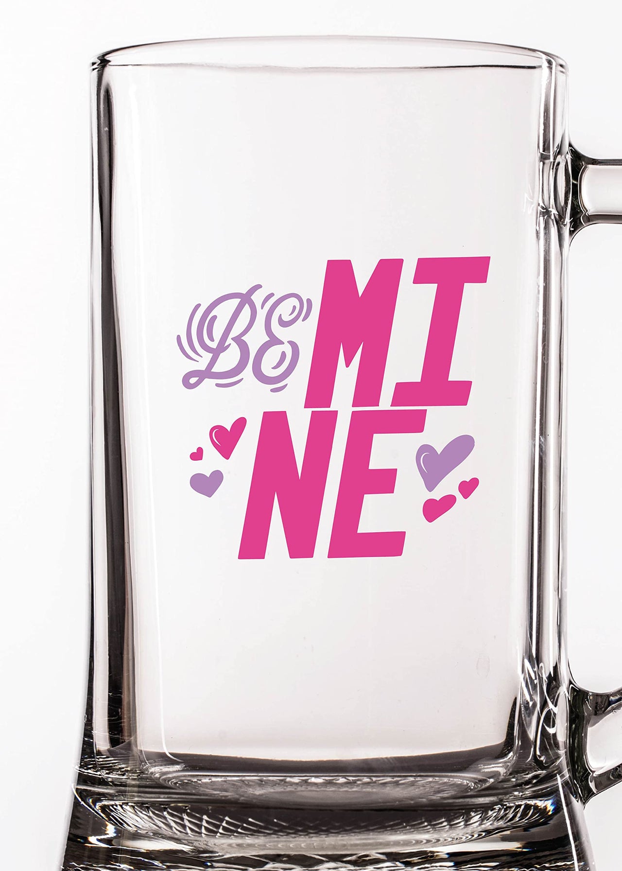 Be Mine Beer Mug 1 Piece Clear 500 ml Transparent Glass Beer Mug Printed Cups