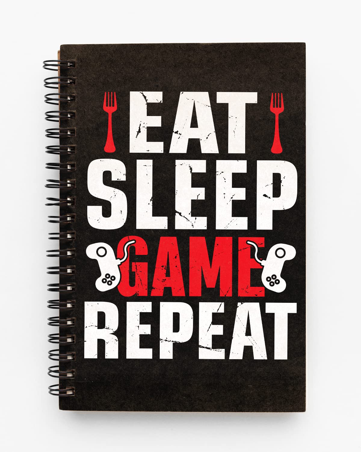 Eat Sleep Game Repeat Spiral Notebook