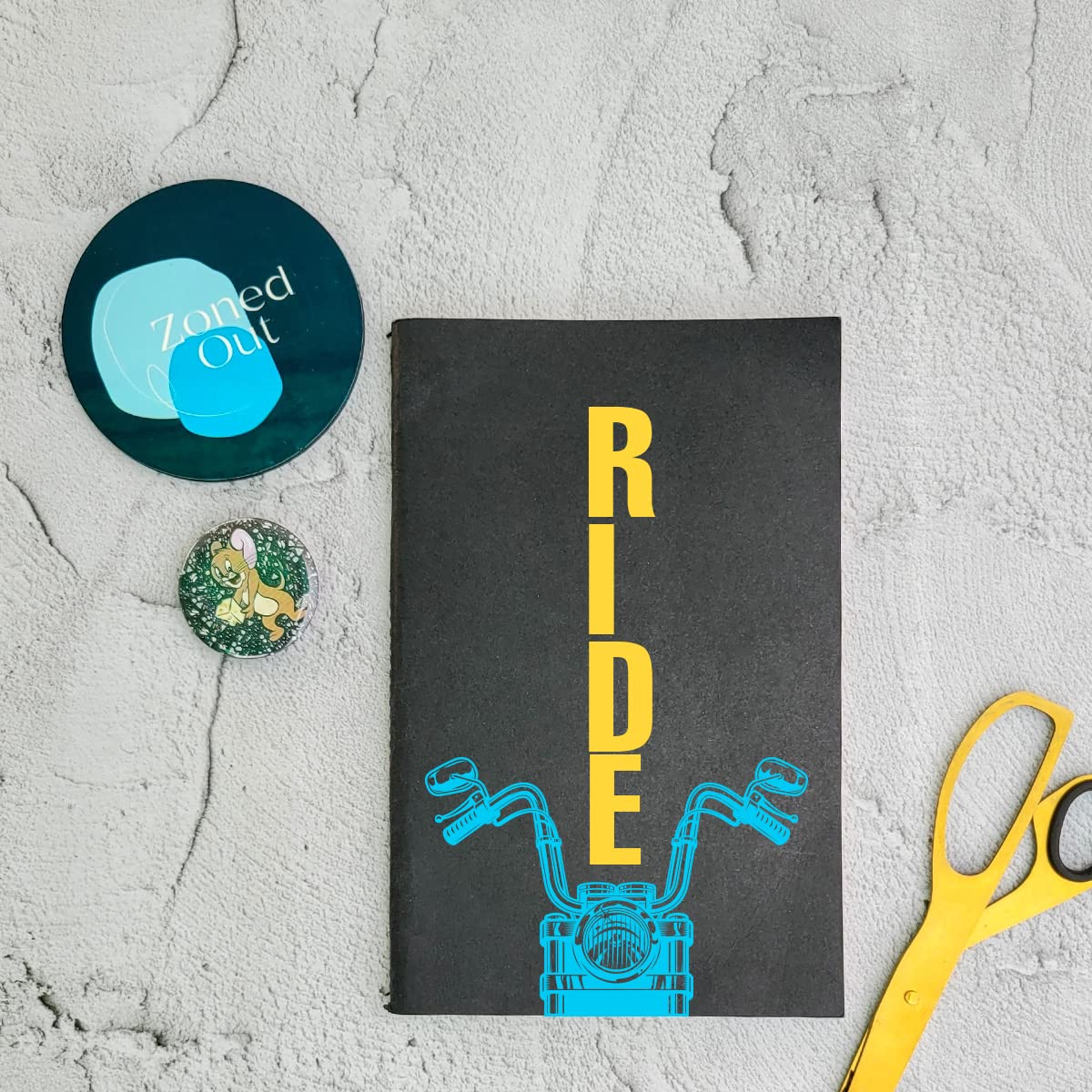 For Bike Lovers - Black A5 Doodle Notebook - Kraft Cover Notebook - A5 - 300 GSM Kraft Cover - Handmade - Unruled - 80 Pages - Natural Shade Pages 120 GSM - Funny Quotes & Quirky, Funky designs