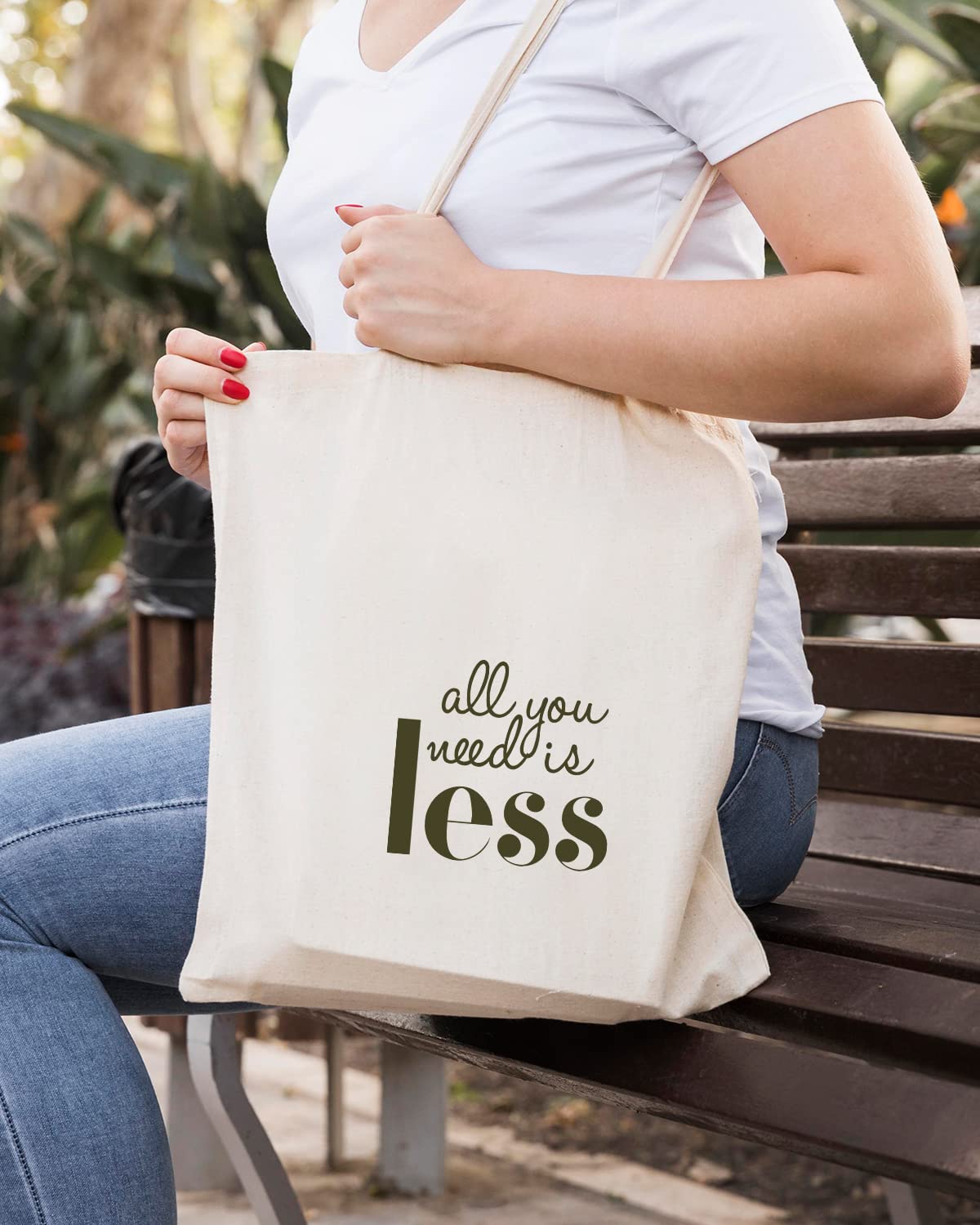 The Pink Magnet All You Need Is Love Tote Bag - Canvas Tote Bag for Women | Printed Multipurpose Cotton Bags | Cute Hand Bag for Girls | Best for College, Travel, Grocery | Reusable Shopping Bag | Eco-Friendly Tote Bag