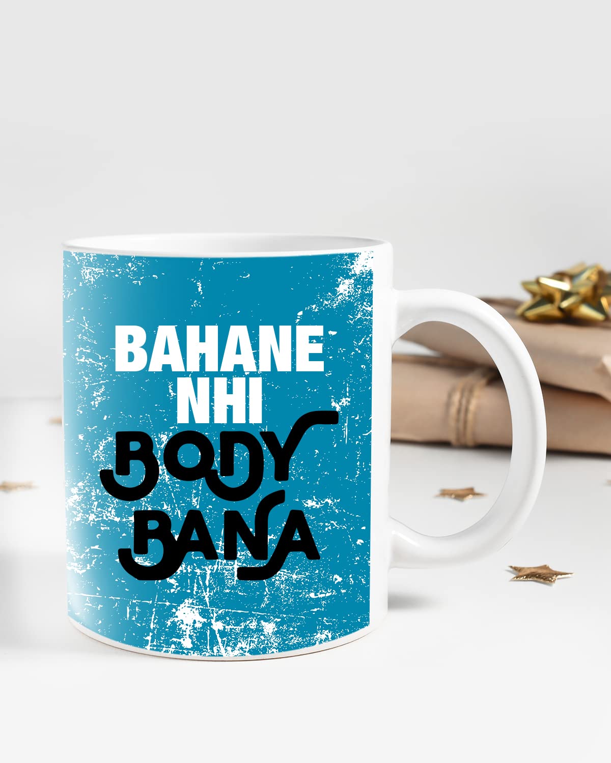 BAHANE NHI Body BANA Coffee Mug - Gift for Friend, Birthday Gift, Birthday Mug, Sarcasm Quotes Mug, Mugs with Funny & Funky Dialogues, Bollywood Mugs, Funny Mugs for Him & Her
