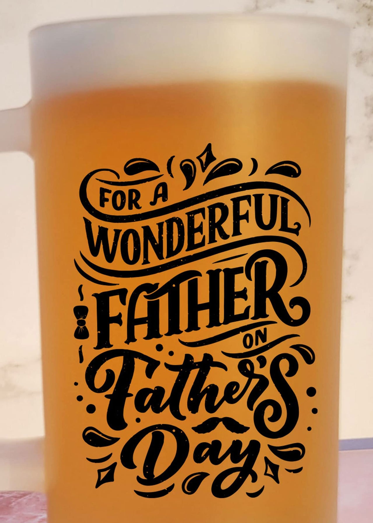 A Wonderful Father On Father's Day - Frosted Beer Mug