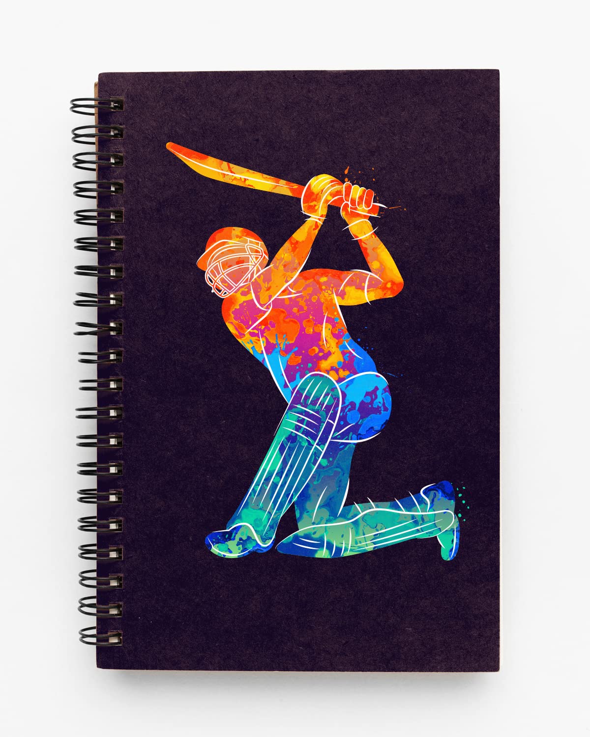Abstract Batsman Spiral Notebook