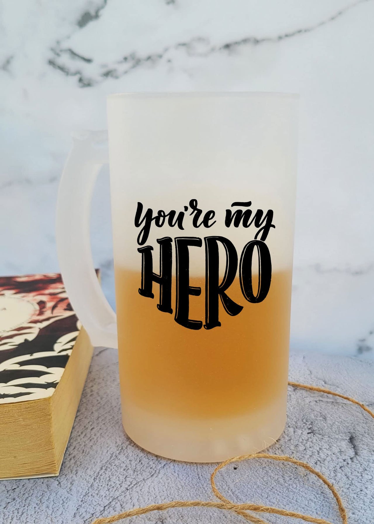 You're My Hero - Frosted Beer Mug
