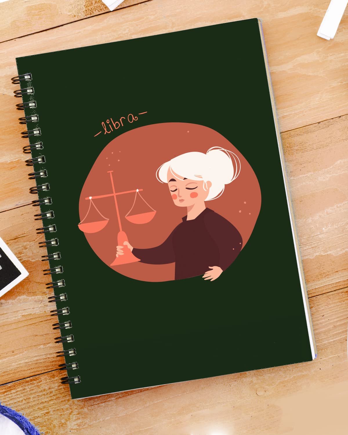 Libra Illustrated Spiral Notebook