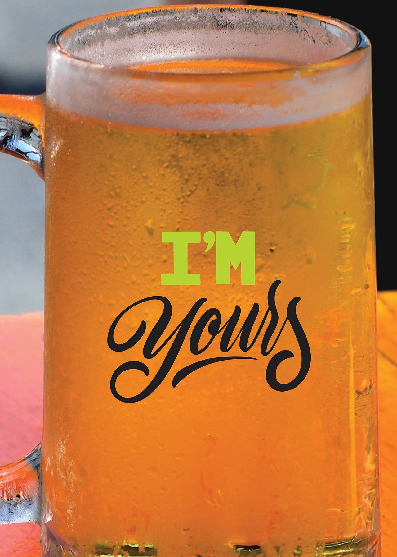 I'm Yours - Beer Mug -1 Piece, Clear, 500 ml - Transparent Glass Beer Mug