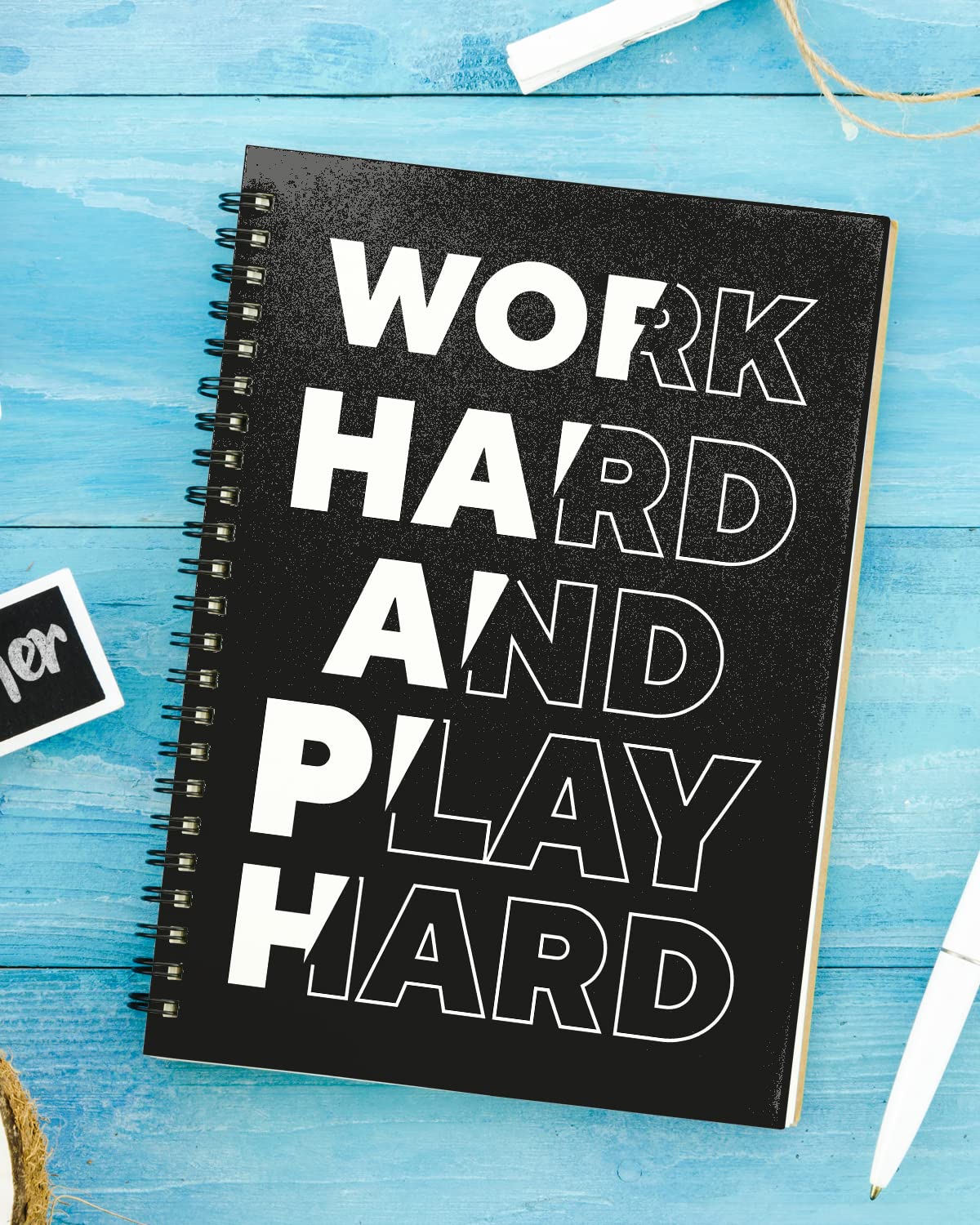 Gamer's Work Hard Play Harder Spiral Notebook