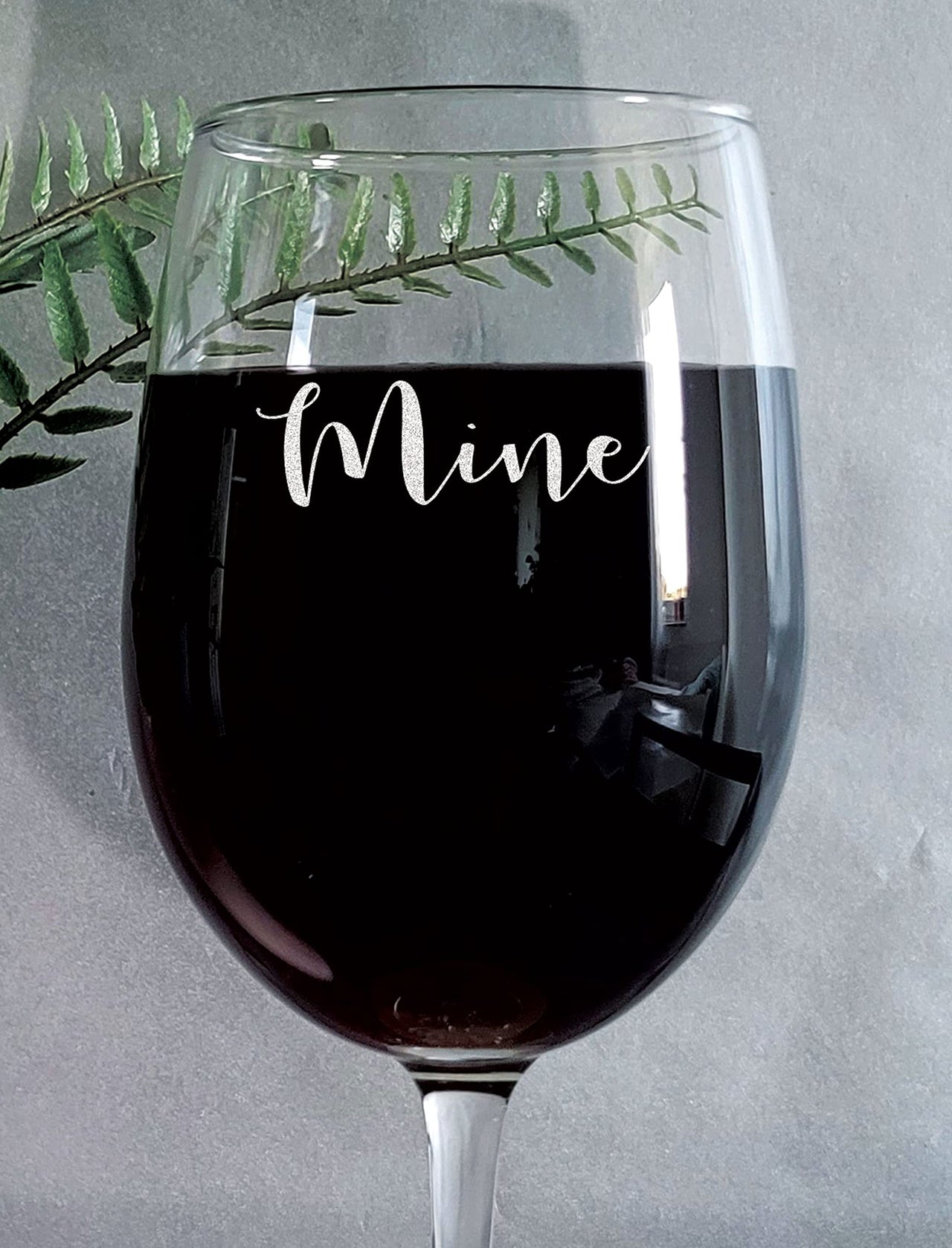 Mine - Engraved Wine Glass