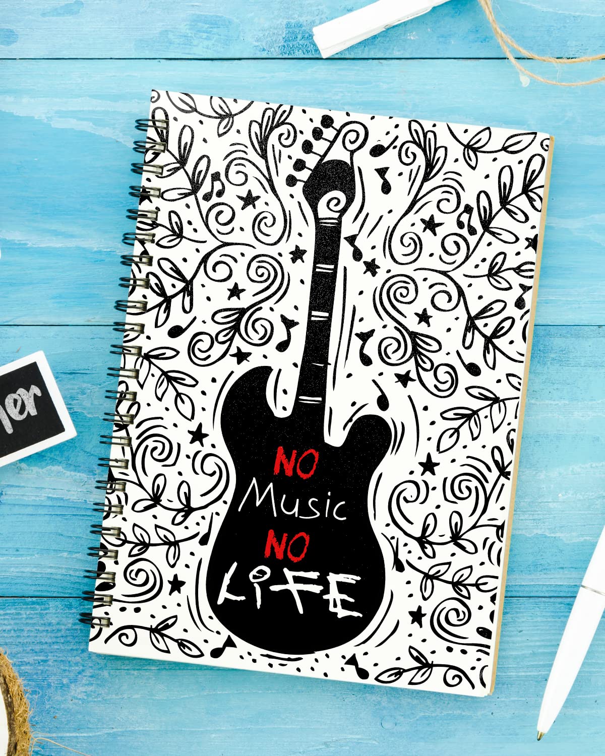 No Music No life Spiral Notebook