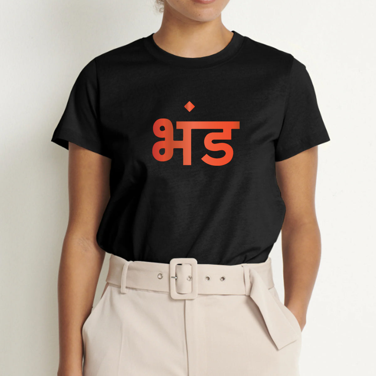 Bhand - Printed Cotton T- Shirt - Black