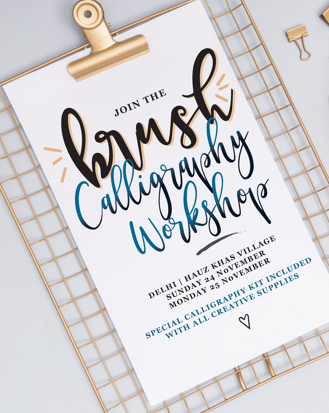 Calligraphy Workshop November 25, 2019, Delhi